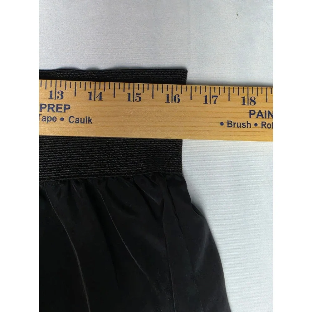 Elle Black Tiered Layered Mini Skirt Elastic Waist Back Zip Size Medium